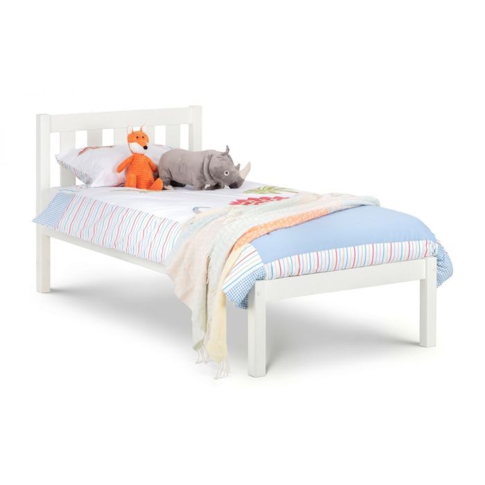 Luna Single Pine Bed - White