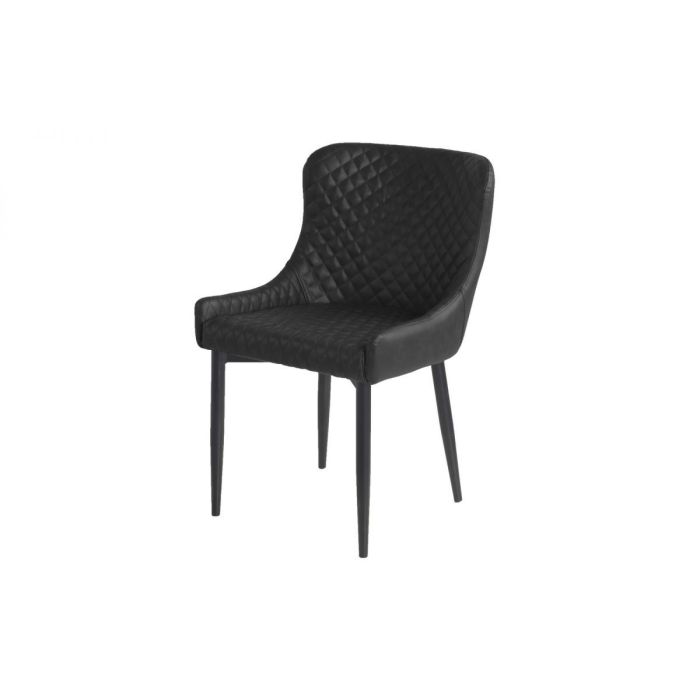 Luxe Faux Leather Dining Chair - Black