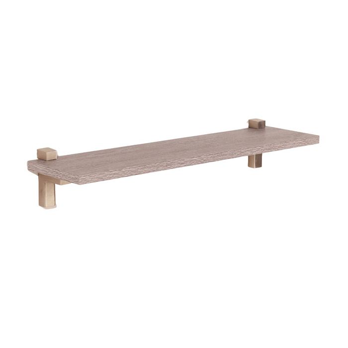 Livia 60cm Slim Grey Oak Shelf with L Shape Brackets