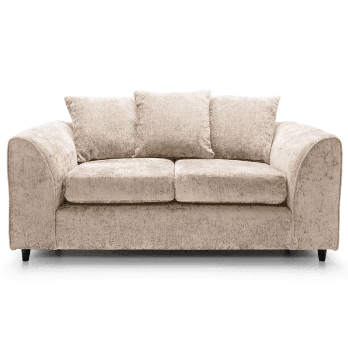 Gilliver Crushed Chenille 2 Seater Sofa - Cream