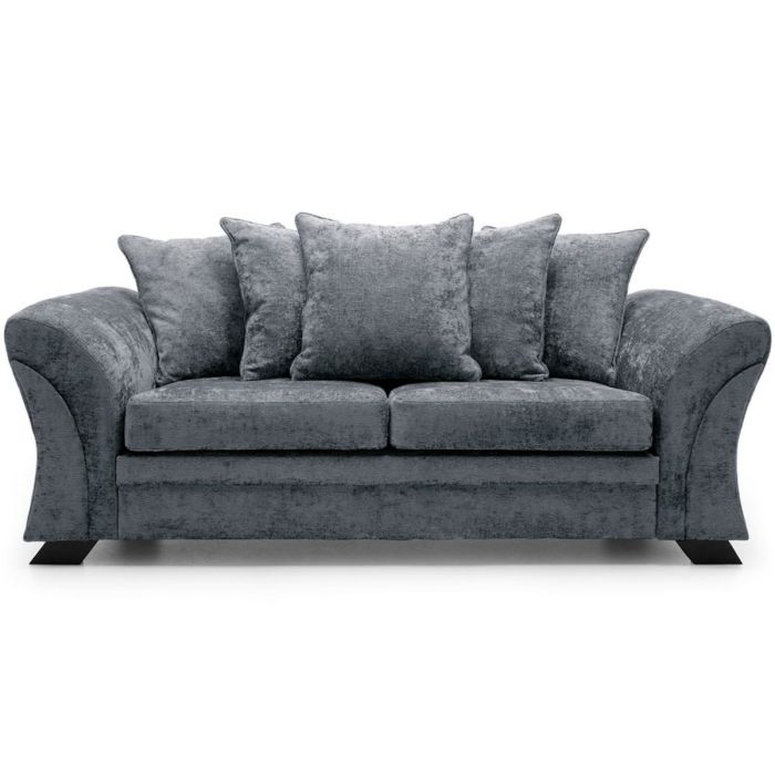 Lloyd Crushed Chenille 3 Seater - Dark Grey