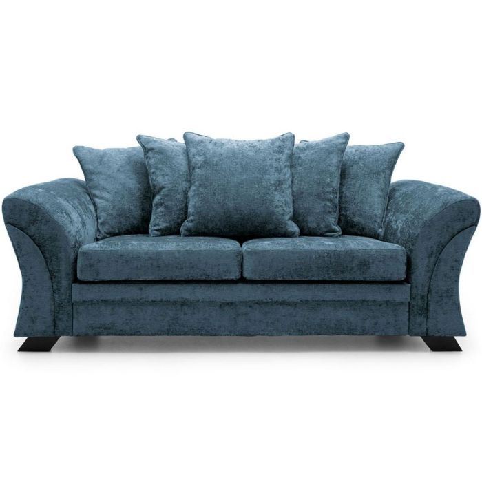 Lloyd Crushed Chenille 3 Seater - Dark Blue