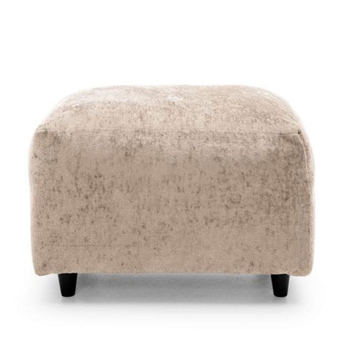 Gilliver Crushed Chenille Footstool - Cream
