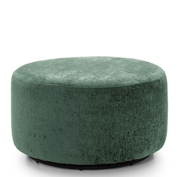 Gilliver Crushed Chenille Swivel Footstool - Rifle Green