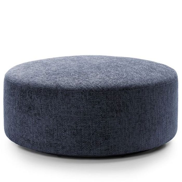 Zazzles Smart Linen Large Swivel Footstool - Dark Blue