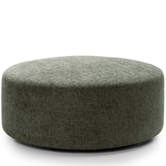 Zazzles Smart Linen Large Swivel Footstool - Rifle Green