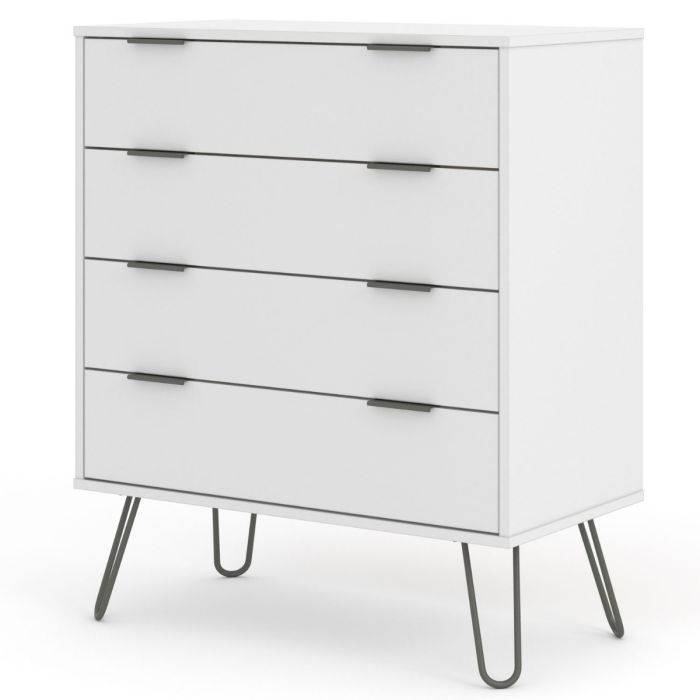 Augusta White 4 Drawer Chest of Drawers