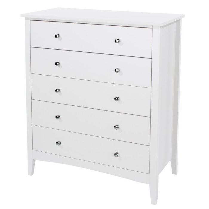 Como 5 Drawer Chest - White