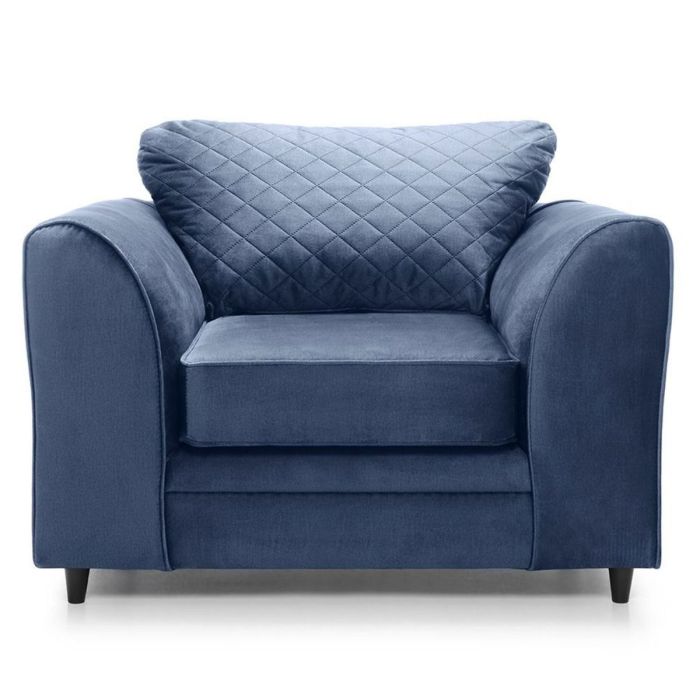 Bethan Velvet Armchair - Dark Blue