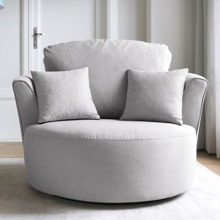 Charmaine Swivel Chair - Light Grey