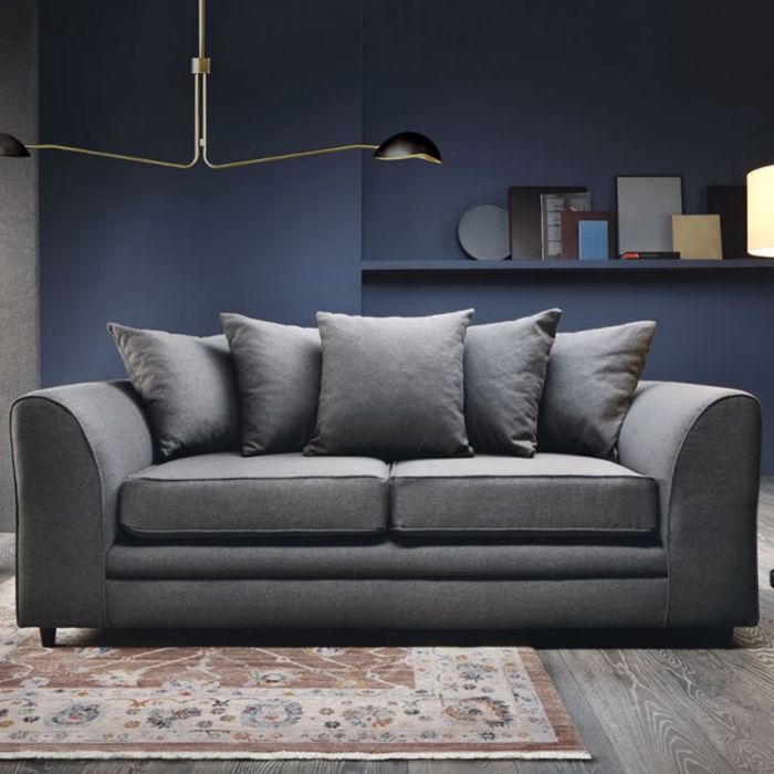 Charmaine 3 Seater Sofa - Dark Grey
