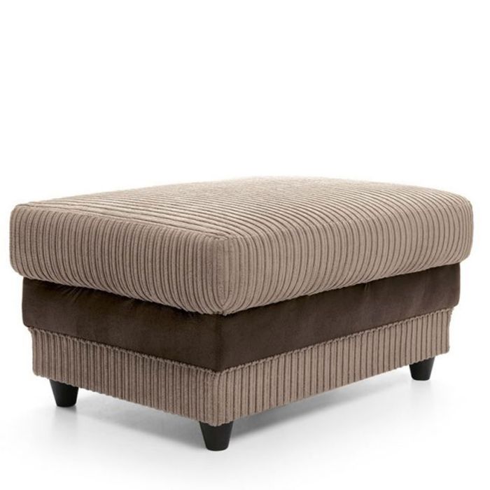 Eritrea Footstool - Brown and Beige