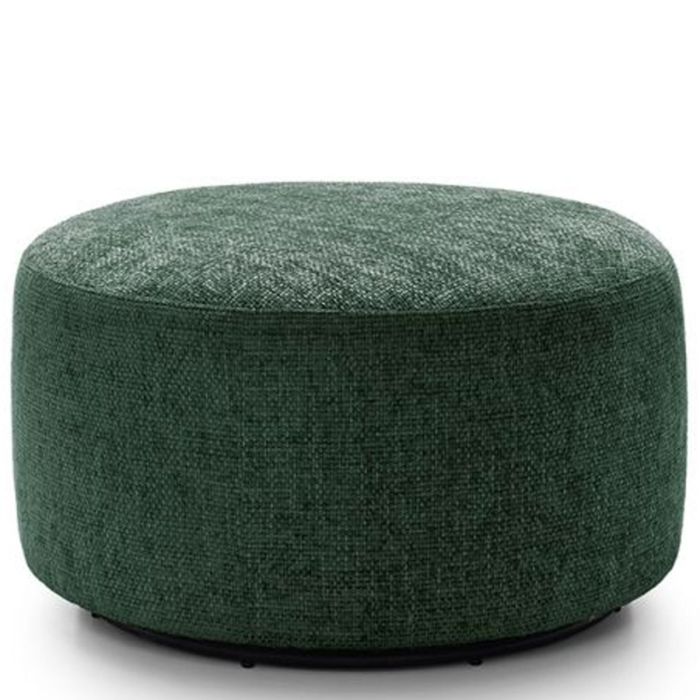 Zazzles Smart Linen Swivel Footstool - Jungle Green