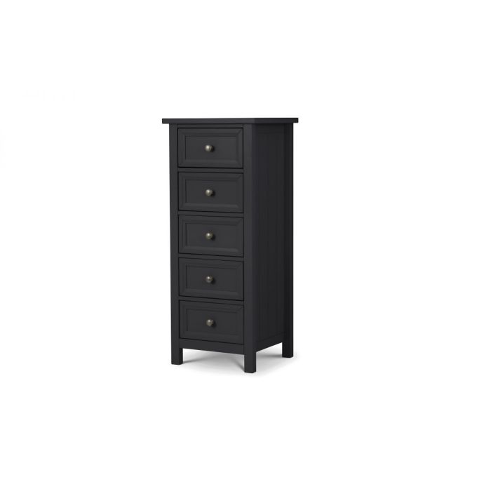 Maine 5 Drawer Tall Chest - Anthracite