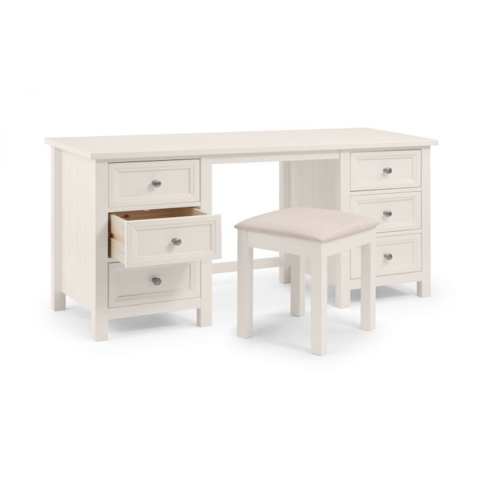 Maine 6 Drawer Dressing Table - White