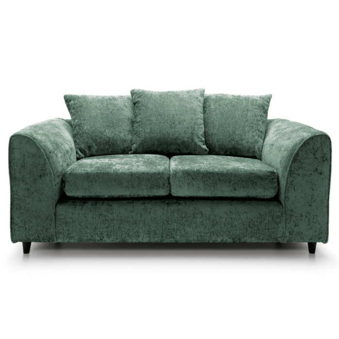Gilliver Crushed Chenille 2 Seater Sofa - Rifle Green