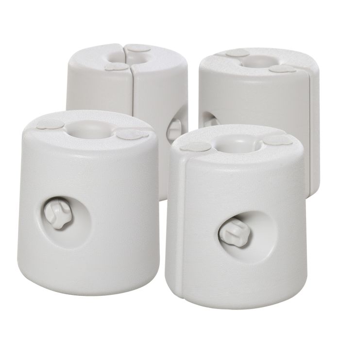 Tent Weight Base, 4pcs Plastic Anchor Weights-White