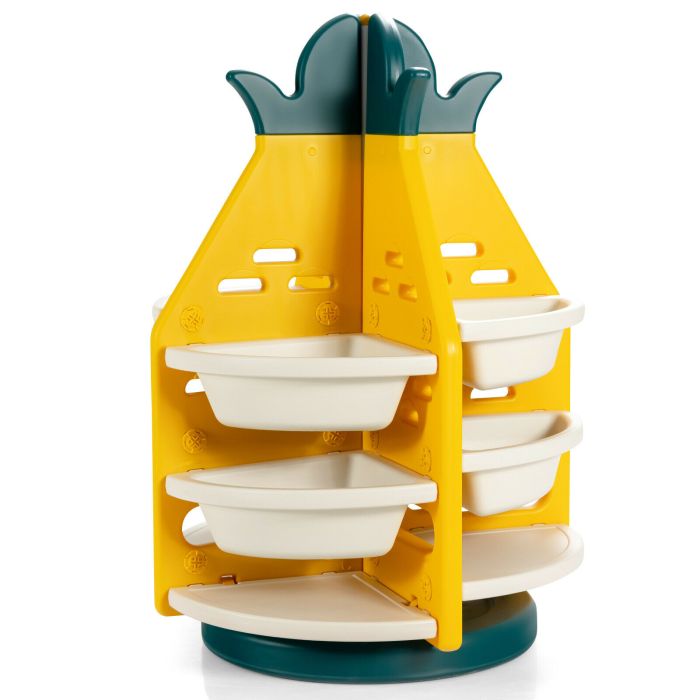 Kid's Pineapple Design 360Â° Rotation Toy Storage Organiser