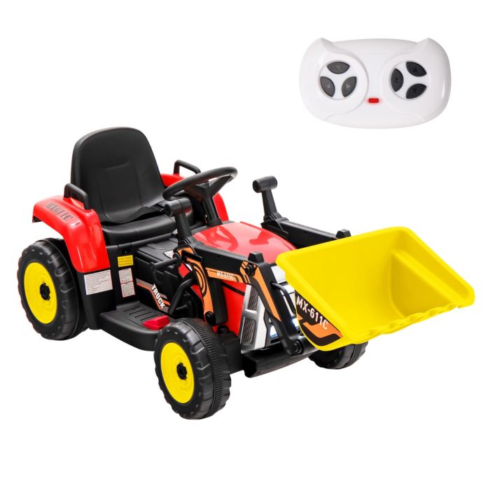 Kids Ride On Loader Digger with Adjustable Arm - Red