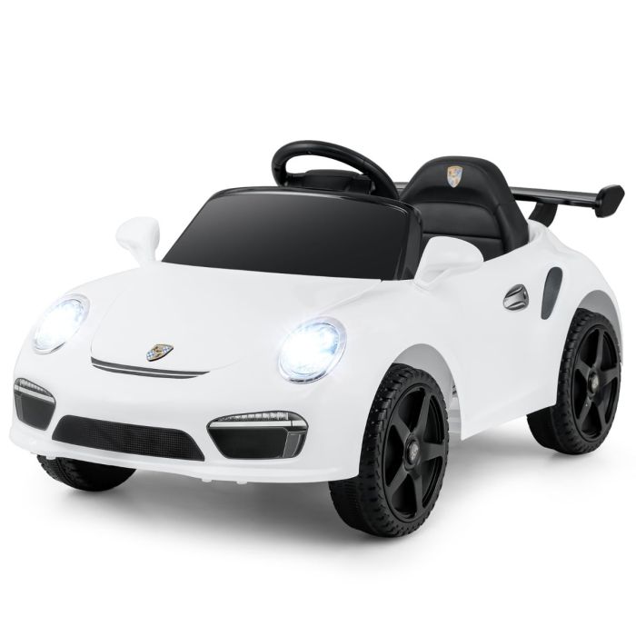 MVARO Licensed Porsche Electric Vehicle 12V Kids Ride on Car with Remote Control-White