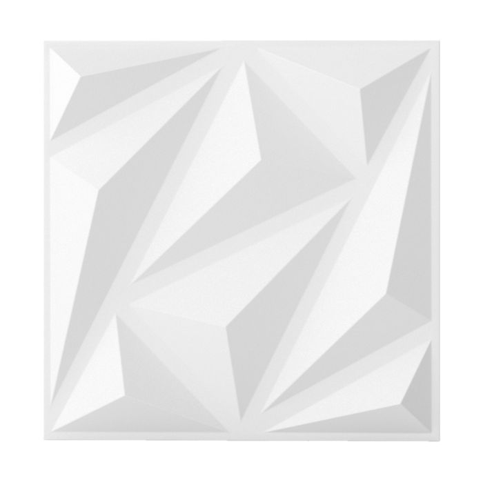 DRAYMIRE 20-Pack 3D Acoustic Wall Panels with Diamond Texture-White