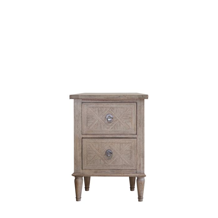 OAKLEIGH 2 Drawer Bedside Table - Oak