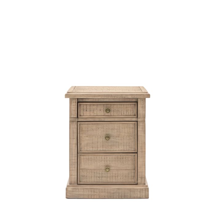BRIXTON 3 Drawer Bedside Table