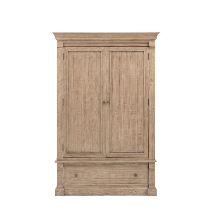 Wardrobe - BRIXTON 2 Door Wardrobe Light Wood 140cm