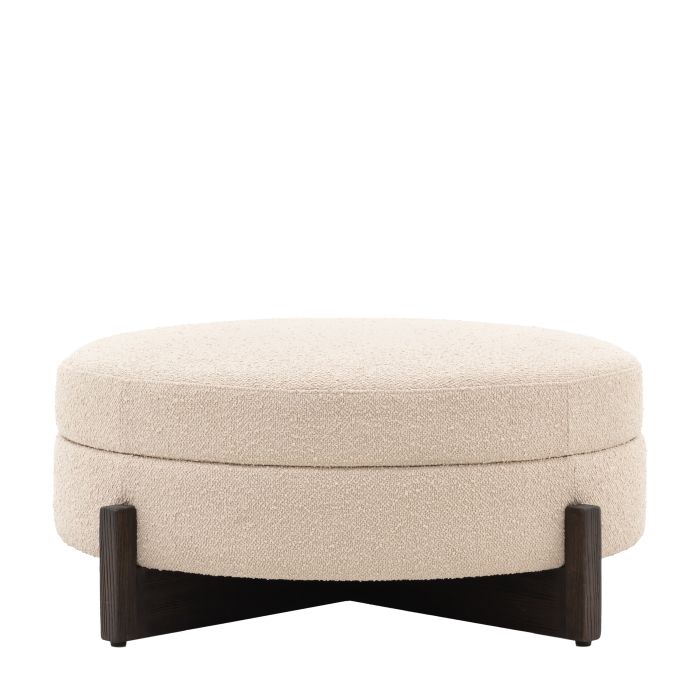 OAKHAVEN Fabric Footstool - Beige