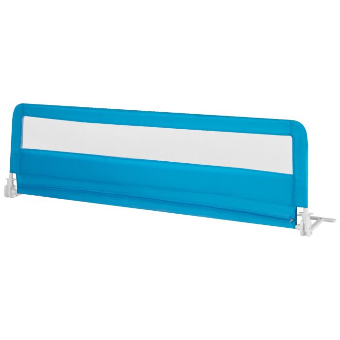 Baby Safety Rail - 180CM Foldable Baby Bed Rail Guard with Removable Cover and Safety Strap-Blue