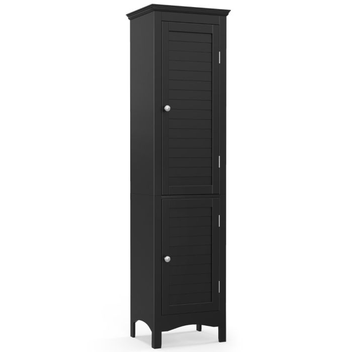 RIORSI Tall Narrow Bathroom Cabinet-Black