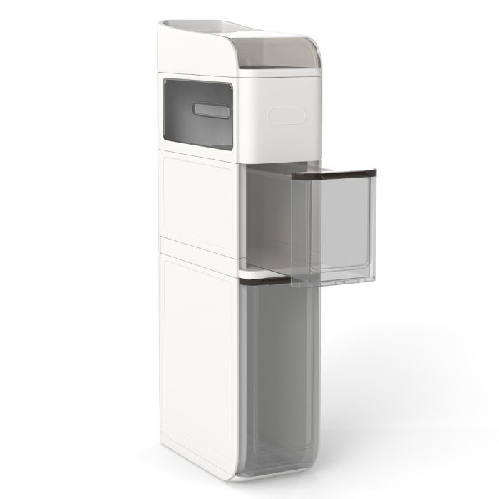 OVARO 4-Tier Bathroom Storage Cabinet with 2 Drawers and Tissue Box-White
