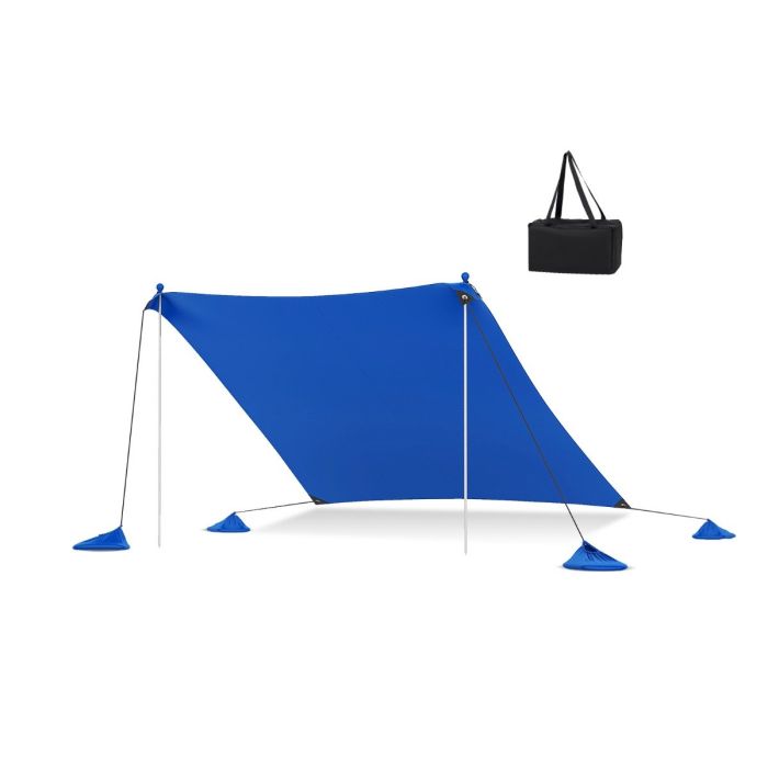 Beach Tent - Beach Tent Sun Shelter with 4 Sandbags and UPF 50+ Protection-Blue