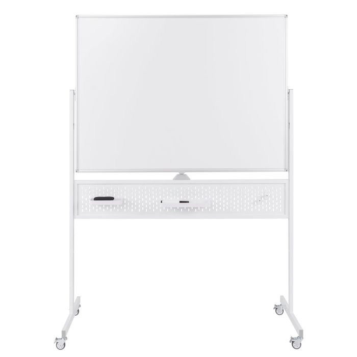 BLISSTRA 120 x 90 CM Double-Sided Dry Erase Mobile Board with Stand-White