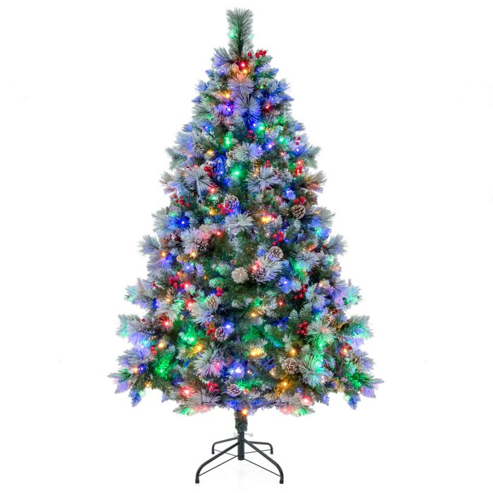 Christmas Tree - 6/7 Feet Artificial Xmas Tree with Fiber Optics and 8 Lighting Modes