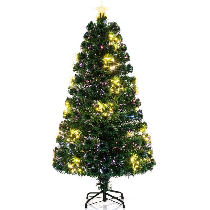 XOAROR Optical Fiber Christmas Tree Pre-Lit Artificial Xmas Tree-1.5M