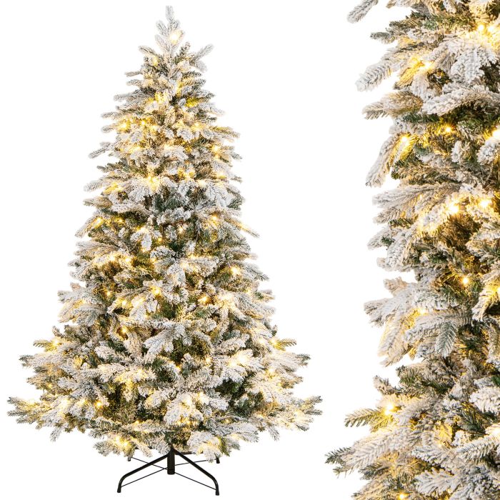 Flocked Artificial Christmas Tree with Branch Tips - Medium