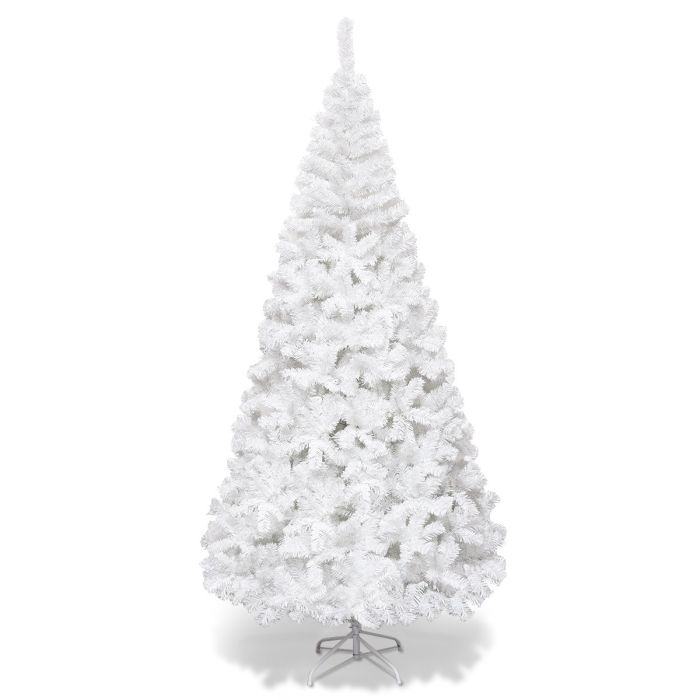 White Artificial Christmas Tree with Stand - 8ft