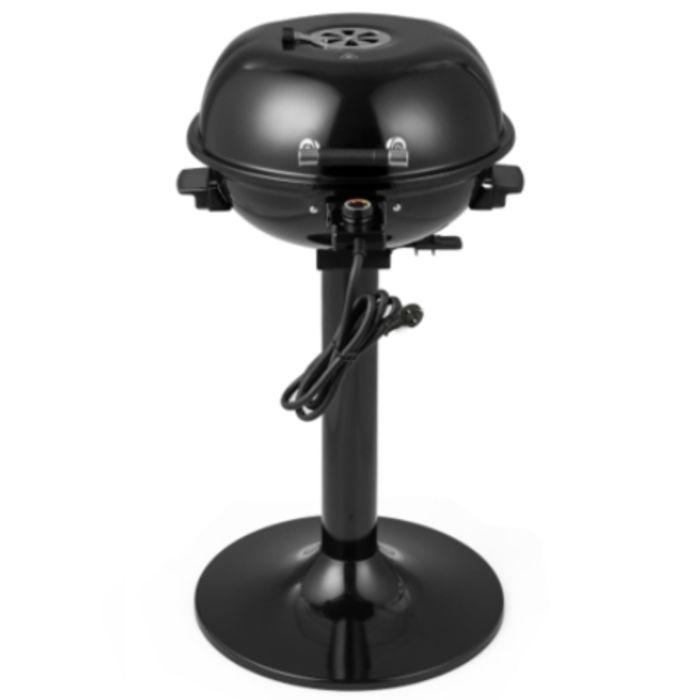 ALDVORN Electric BBQ Grill with Removable Non-Stick Rack-Black