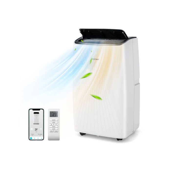Air Conditioner - 12000 BTU Portable Air Conditioner with Heat and Smart WiFi Enabled-White