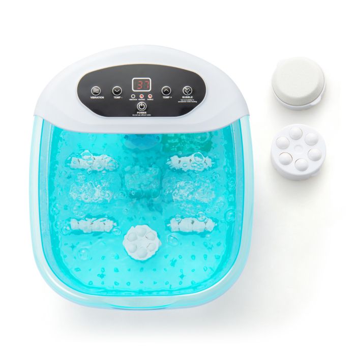 NAVIX Foot Spa Massager with Removable Pedicure Stone-Lake Blue
