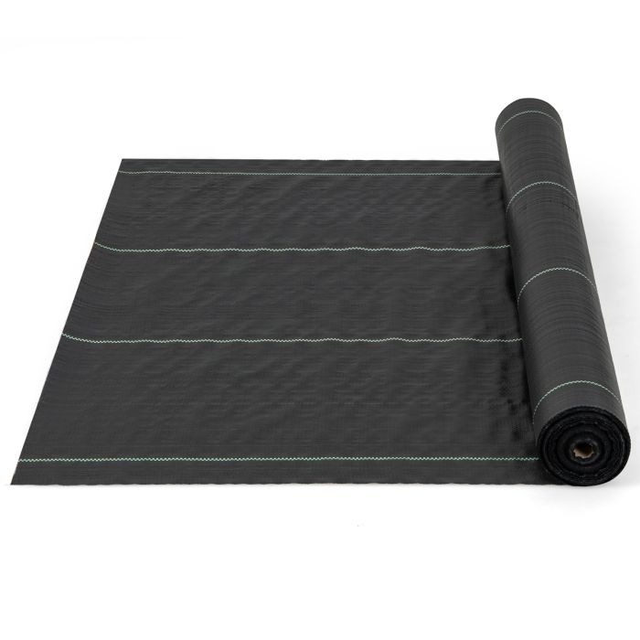 Landscape Fabric - Garden Weed Barrier Fabric PP Weed Control Fabric with Guide Line-3.5 Oz 1 x 50 m