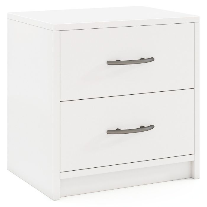 ZESI 2-Drawer Nightstand with Storage for Living Room Bedroom-White
