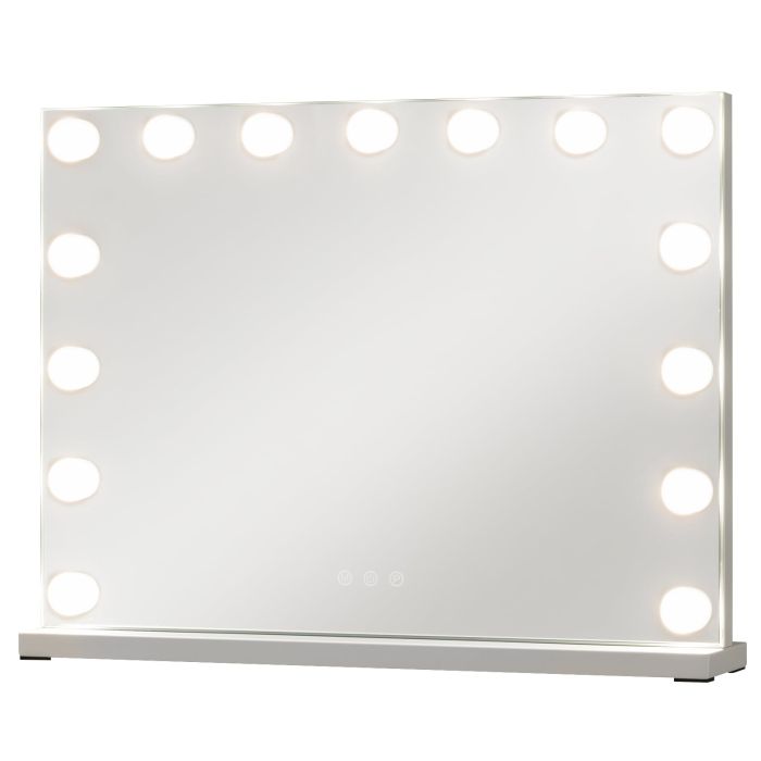 WAVOR Hollywood Vanity Mirror with 3 Light Colors and Adjustable Brightness-White-M