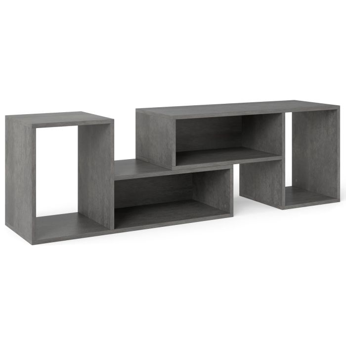 OVRAON 2-Piece Console TV Stand Modern Minimalist Entertainment Center-Grey
