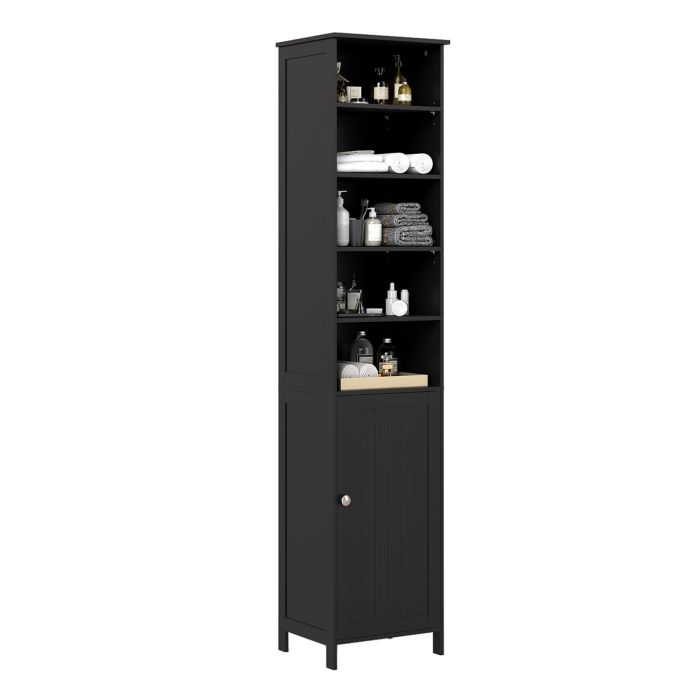 7-Tier Tall Freestanding Cabinet-Black