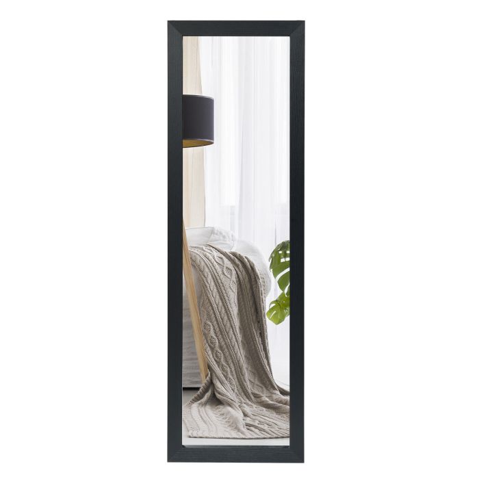 Full Body Wall Mounted Mirror for Bedroom - Black