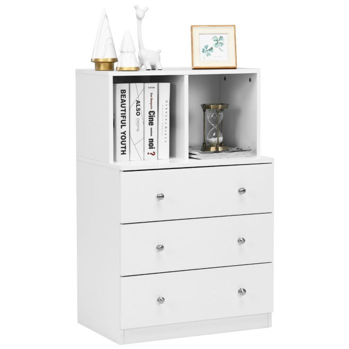 White Chest of Drawers - CORPUS Small Chest  3 Drawers