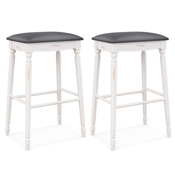 61/74 cm Upholstered Bar Stool Set of 2-74 cm