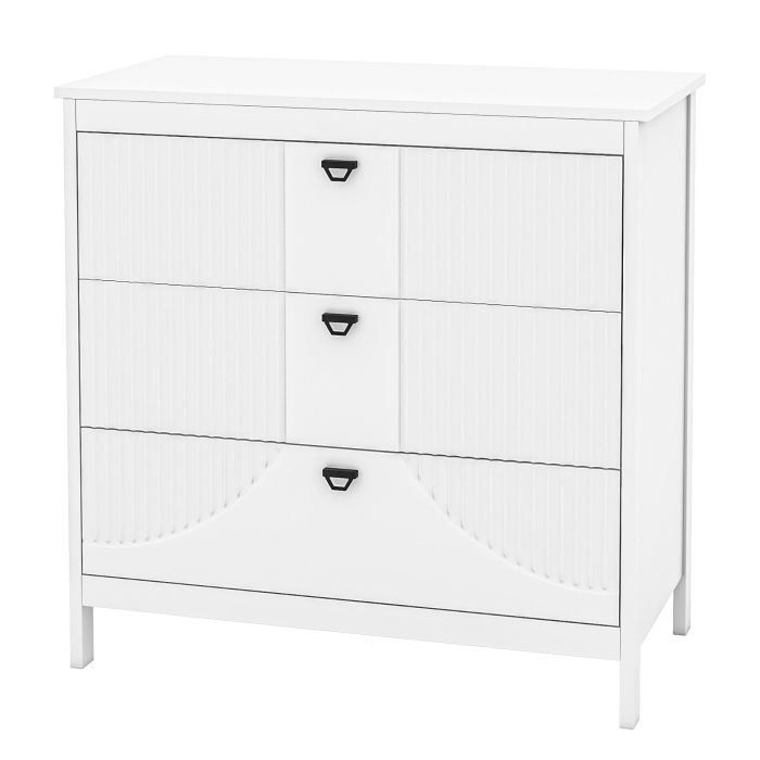 GLASVIK White Chest of Drawers - Medium-sized, 3 Drawers